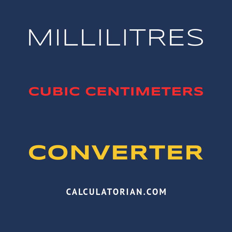 Milliliters and cubic centimeters deals